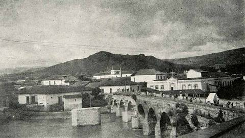 E 1910, ar pont war ar Choluteca e Tegucicalpa