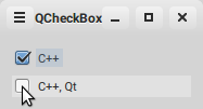 Deux QCheckBox