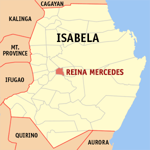 Mapa han Isabela nga nagpapakita han kahamutang an Reina Mercedes