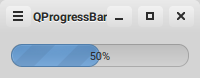 QProgressBar de valeur 50%