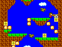 Captura de pantalla del videojoc Alex Kidd a Miracle World.