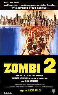 "Zombi 2" filminin İtalyan versiyasında afişası