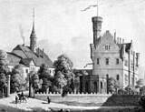 Das Schloss Pomßen um 1860