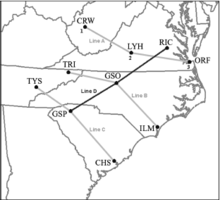 Map of CAD detection surface stations