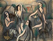 1910-11, Les jeunes filles (Jeune Femmes, Young Girls), oil on canvas, 115 x 146 cm. Exhibited Salon des Indépendants, 1911, Moderna Museet, Stockholm