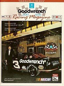 The 1992 GM Goodwrench 500 program cover, featuring Dale Earnhardt.