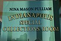 Nina Mason Pulliam Special Collections Room Sign