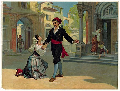 Cavalleria rusticana – Santuzza pleads with Turiddu, author unknown (restored by Adam Cuerden)