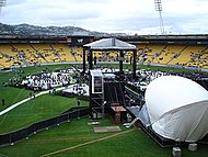 The setup of the stadium before the WWE Road to WrestleMania 22 event on 4 March 2006.