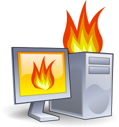 File:Computer on fire.svg