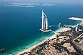 Helicopter view of Burj Al Arab