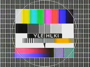 Yle TV1:n testikuva 1980-luvulta.