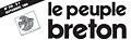 Le Peuple breton écrit en lettres noires sur fond blanc, une colombe stylisée précède le texte.