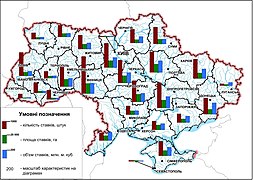 Карта-схема географії ставів по регіонах України