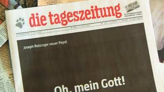 "Oh, mein Gott" titelt die taz