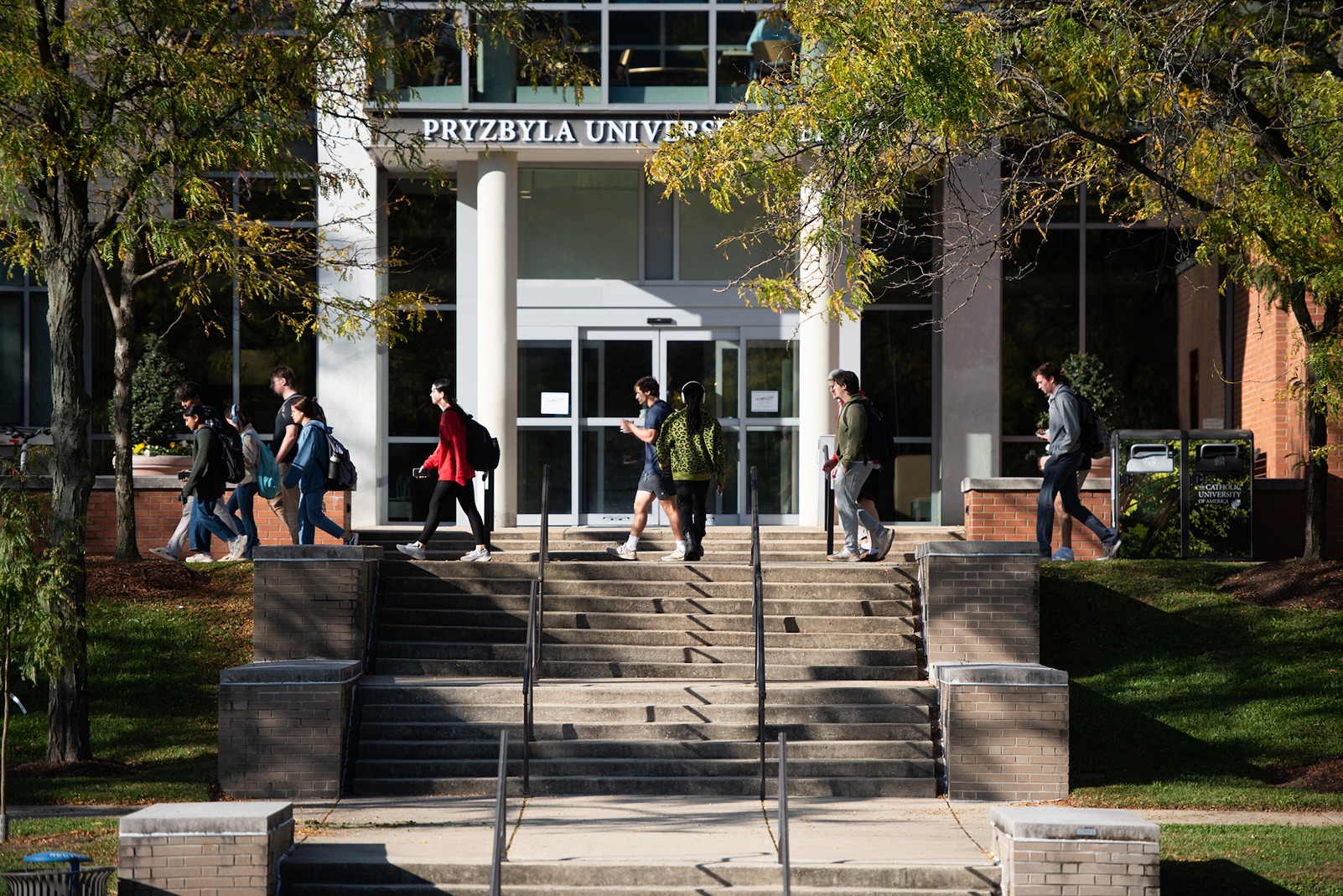 students walking between classes