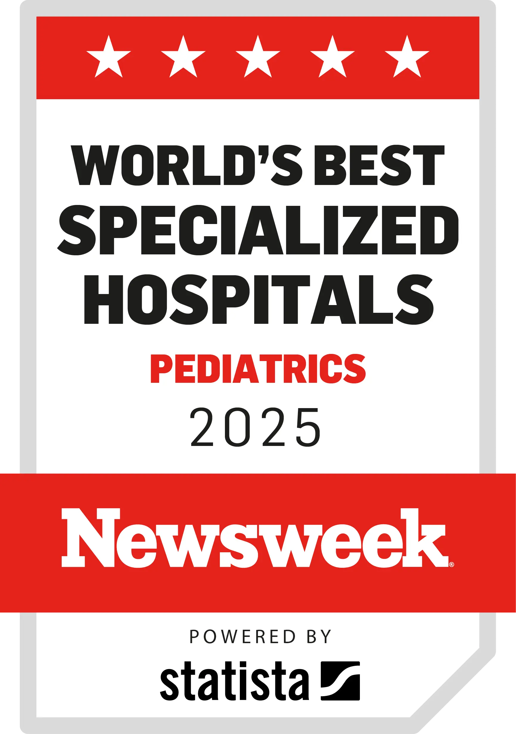 Newsweek's World's best specialized hospitals in Pediatrics, powerd by Statista