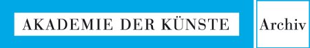 Logo Archiv der Akademie der Künste