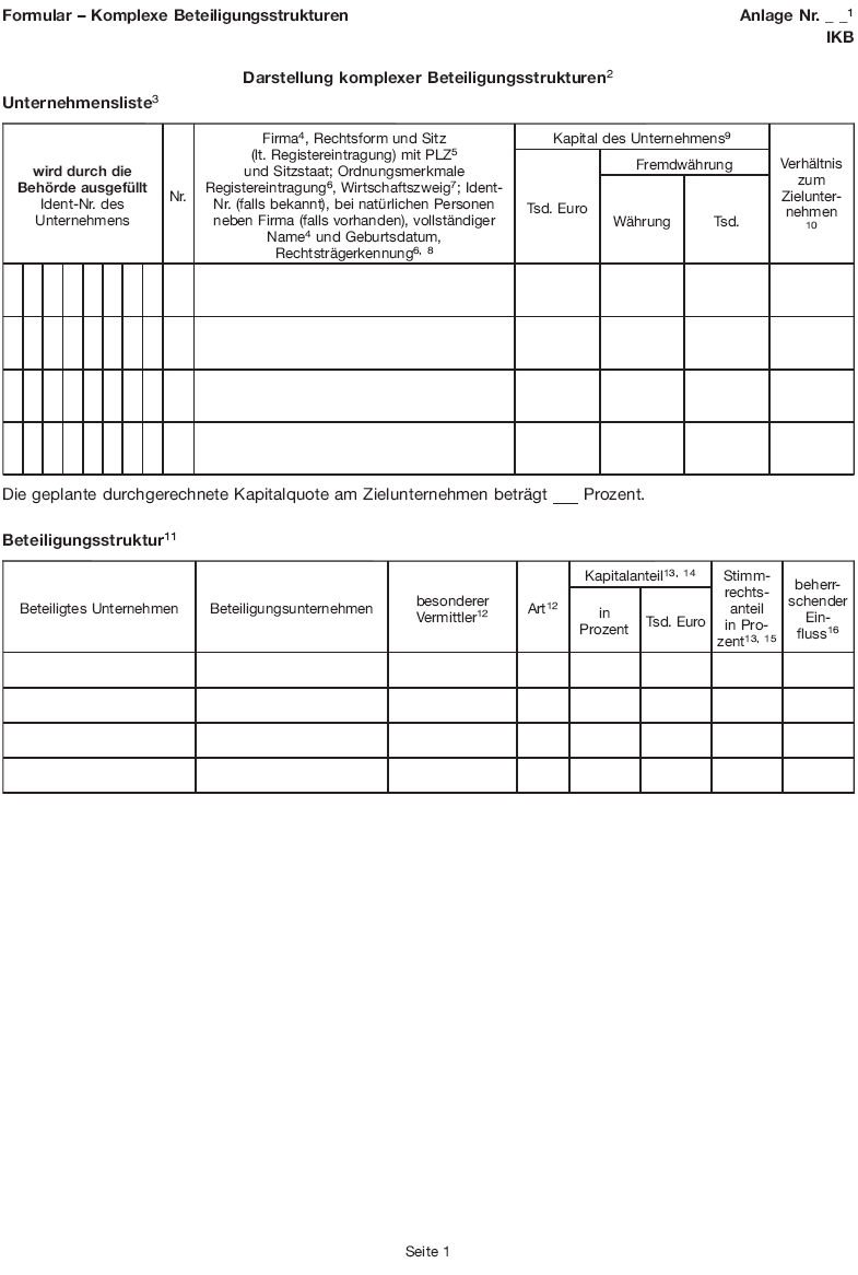 Formular - Komplexe Beteiligungsstrukturen, Seite 1 (BGBl. 2015 I S. 1962)