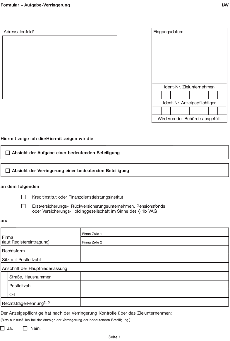 Formular - Aufgabe-Verringerung, Seite 1 (BGBl. 2015 I S. 1970)