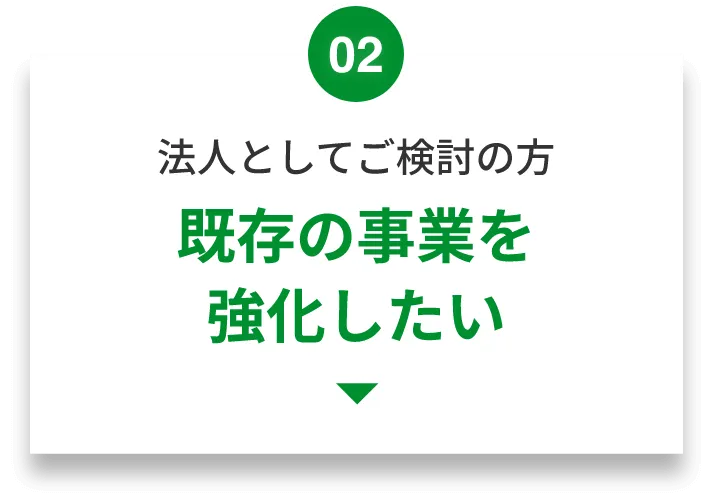 02法人としてご検討の方既存の事業を強化したい