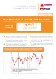 Note mensuelle de conjoncture wallonne - Décembre 2021