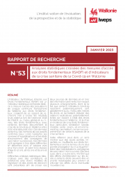 Analyses statistiques croisées des mesures d’accès aux droits fondamentaux (ISADF) et d’indicateurs de la crise sanitaire de la Covid-19 en Wallonie