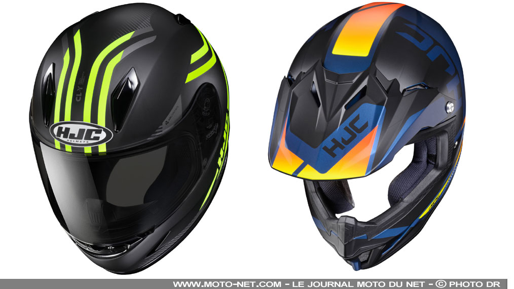 Des casques moto pour enfants (de) motards chez HJC