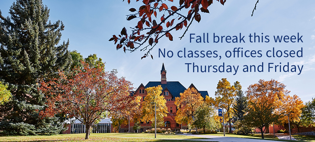 Buildings on a college campus in autum. | MSU