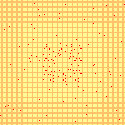 spiral pattern of undulating numbers