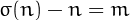 $\sigma(n)-n = m$