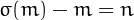 $\sigma(m)-m = n$