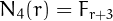 $N_4(r)=F_{r+3}$