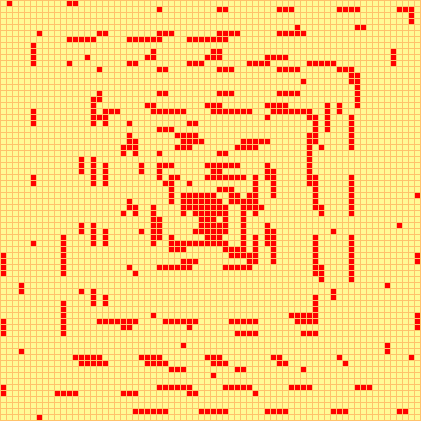 spiral pattern plaindrome numbers