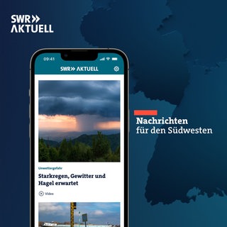 Die neue SWR Aktuell-App auf einem Iphone