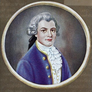 Coloriertes Portrait von Gotthold Ephraim Lessing