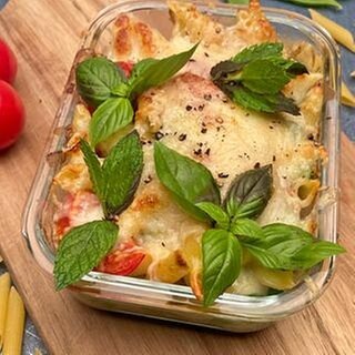 Überbackene Penne