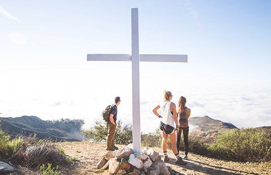 students worshiping