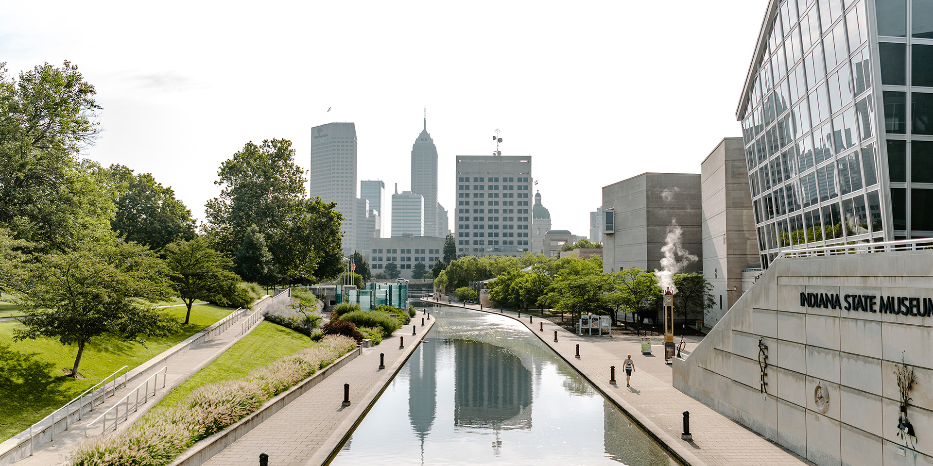 River running through downtown Indianapolis.