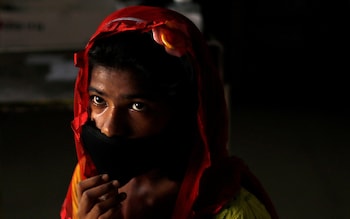 A girl wearing a protective face mask 