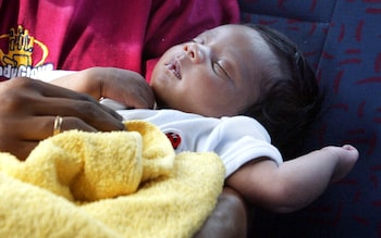 A baby in Indonesia