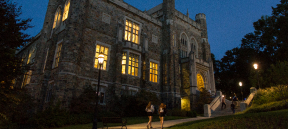 Linderman Library at night