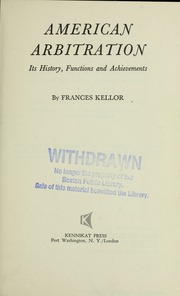 Cover of edition americanarbitrat00kell