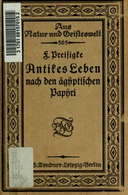 Cover of edition antikeslebennach00prei