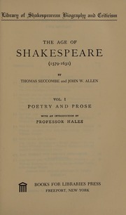 Cover of edition ageofshakespeare0001secc