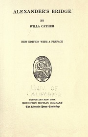 Cover of edition alexanderbridge00cathrich