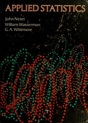 Cover of edition appliedstatistic00nete