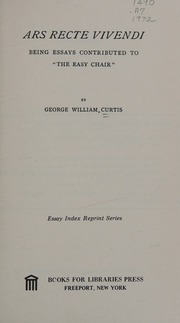 Cover of edition arsrectevivendib0000curt