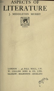 Cover of edition aspectsofliterat00murruoft