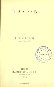 Cover of edition baconchursh00churuoft